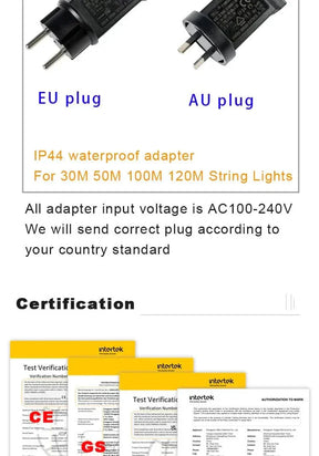 Luzes de Fadas Natalinas à Prova d'Água – Encanto e Magia